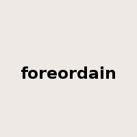 foreordain是什么意思