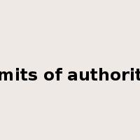 limits of authority是什么意思