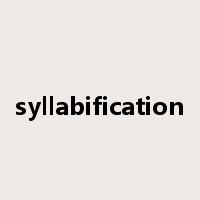 syllabification是什么意思
