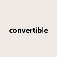 convertible是什么意思