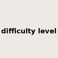 difficulty level是什么意思