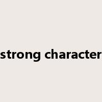strong character是什么意思