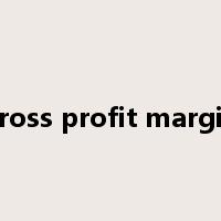 gross profit margin是什么意思