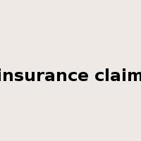 insurance claim是什么意思
