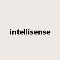 intellisense是什么意思