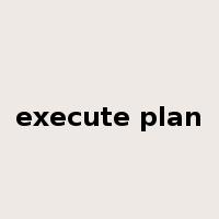 execute plan是什么意思