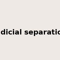 judicial separation是什么意思