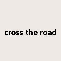 cross the road是什么意思