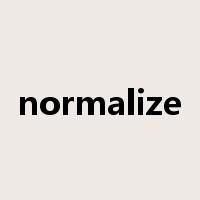 normalize是什么意思