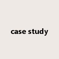 case study是什么意思