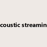 acoustic streaming是什么意思