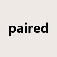 paired是什么意思