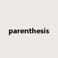parenthesis是什么意思