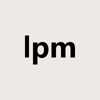lpm是什么意思
