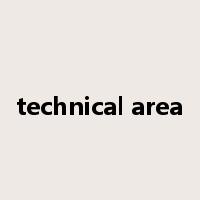 technical area是什么意思