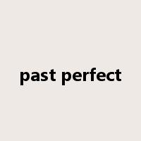 past perfect是什么意思