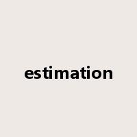estimation是什么意思