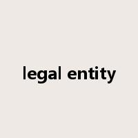legal entity是什么意思