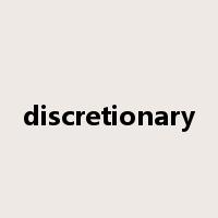 discretionary是什么意思