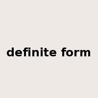 definite form是什么意思