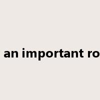 play an important role in是什么意思