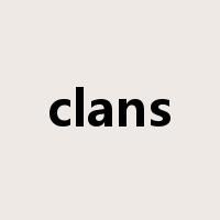clans是什么意思