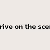 arrive on the scene是什么意思