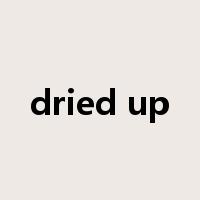 dried up是什么意思
