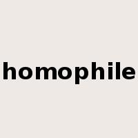 homophile是什么意思