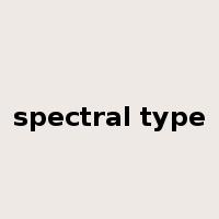 spectral type是什么意思