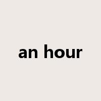 an hour是什么意思