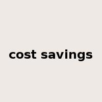 cost savings是什么意思