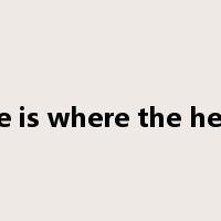 home is where the heart is是什么意思