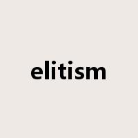 elitism是什么意思