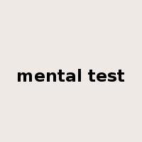 mental test是什么意思