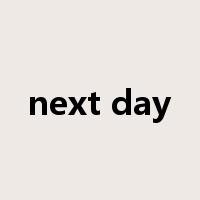 next day是什么意思