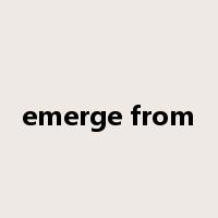 emerge from是什么意思