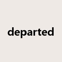departed是什么意思