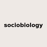sociobiology是什么意思