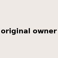 original owner是什么意思