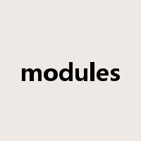 modules是什么意思