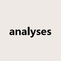 analyses是什么意思