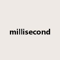 millisecond是什么意思
