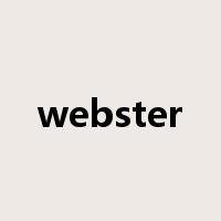webster是什么意思