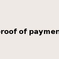 proof of payment是什么意思