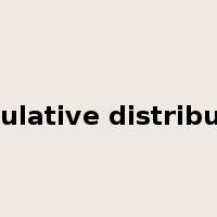 cumulative distribution是什么意思