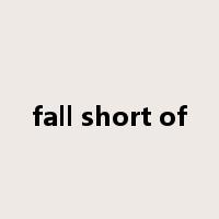 fall short of是什么意思