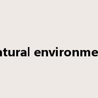 natural environment是什么意思