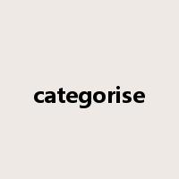 categorise是什么意思