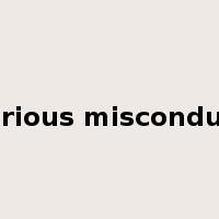 serious misconduct是什么意思